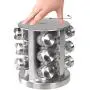 STONELINE 16968 Spice Rack with 12 Glass Bottles Cookware/Stainless Steel Look STONELINE 16968 Spice Rack with 12 Glass Bottles Cookware/Stainless Steel Look