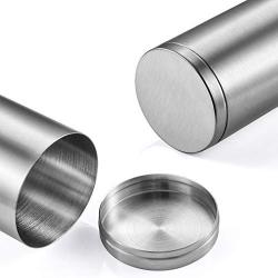 LinSHdi426 Cylindrical Stainless Steel Cigarette Casear,Tea Canister Sealed, Cigarettes Storage Box for Outdoor or Travel