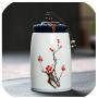 Ceramic Hand painted Tea Cans Kitchen Storage Jars Dry Fruit Containers Pot Food Tanks Jars For Spices Sugar Bowl 6 Patterns,plum blossom