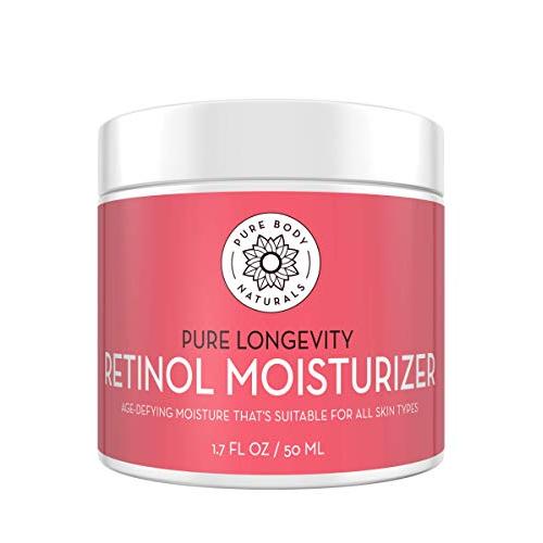 Retinol Moisturizer Cream for Face, Age Defying for Wrinkles and Lines by Pure Body Naturals