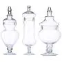 Bocal Transparent en Verre Pharmaceutique HOUSIYU, Récipient de Conservation de Fruits Secs et de Snacks, Conteneur de Buffet de Mariage Décoratif, Jeu de 3 Pièces Bocal Transparent en Verre Pharmaceutique HOUSIYU, Récipient de Conservation de Fruits Secs et de Snacks, Conteneur de Buffet de Mariage Décoratif, Jeu de 3 Pièces