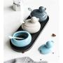 Mini Spice Jars Creative cartoon seasoning jar home kitchen ceramic set