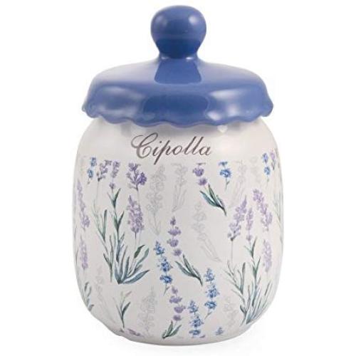 Galileo Casa 2408701 Lavender Onion Jar, Ceramic, Multicoloured