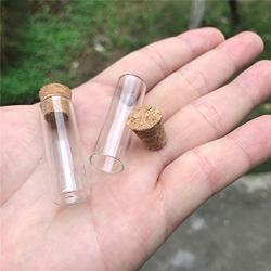 2.5ml Small Glass Storage Bottle With Cork Stopper Display Spices Food Saffron Jars Container Transparent Vials Jars 100pcs