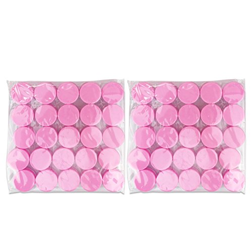 (100 Pcs) Beauticom 3G/3ML Round PINK Screw Cap Lid with Clear Base empty Plastic Container Jars for Cosmetic Cream Pot Makeup Eye Shadow Nails Powder Jewelry (Quantity: 100 Pieces)