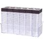 GrayGraygood Clear Seasoning Rack Spice Pots 6pcs Transparent Seasoning Storage Box 2 Way Open Condiment Jar Storage Container with Tray