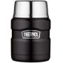 Thermos Stainless King 16 Ounce Food Jar with Folding Spoon, Matte Black