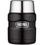 Bouteille isotherme Thermos Stainless King 16 oz avec Pot Alimentaire et Cuillère pliable, Noir Mat Bouteille isotherme Thermos Stainless King 16 oz avec Pot Alimentaire et Cuillère pliable, Noir Mat