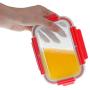 Home Basics 21 oz. Rectangle Leak and Spill Proof Borosilicate Glass Food Storage Dishwasher Safe Meal Prep Storage Container with Air-tight Plastic Lid, Red (2) Home Basics 21 oz. Rectangle Leak and Spill Proof Borosilicate Glass Food Storage Dishwasher Safe Meal Prep Storage Container with Air-tight Plastic Lid, Red (2)