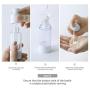Airless Cosmetic Cream Pump Bottle, Refillable Empty Clear Travel Containers Liquid Vacuum Press Jar Pot for Foundation Essence Lotion, 6 Pack (50ML)
