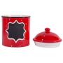 DII Medium Ceramic RED Canister Poka Dot Meduim