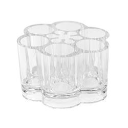 GBSTORE Acrylic Flower Cosmetic Makeup Brush Holder Makeup Organizer with 12 Spaces