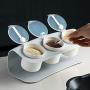 Nesee 3 Piece Kitchen Supplies Seasoning Box - Storage Container Condiment Jars - Cruet with Cover and Spoon