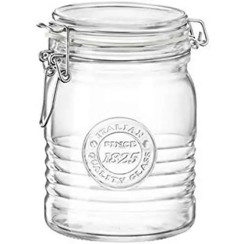 Bormioli Rocco Officina 1825 Glass Storage Jar with Airtight Clip Lid - 750ml Bormioli Rocco Officina 1825 Glass Storage Jar with Airtight Clip Lid - 750ml