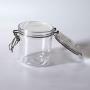 Plastic Round Clip Top Storage Jar With Airtight Seal Lid Kitchen Food Container Preserving Cosmetic Cream Organizer