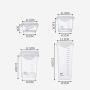 LUYANhapy9 PP Plastic Storage Container Canister, Kitchen Dried Nuts Spices Snacks Grain Clear Storage Box with Seal Lids - 240ml/650ml/1000ml/1800ml 1800ml