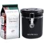 Black Coffee Container Airtight - Coffee Canister Kitchen Storage Coffee Jar With Date Tracking For All Types Of Coffee - by Mixpresso (16 Ounces)