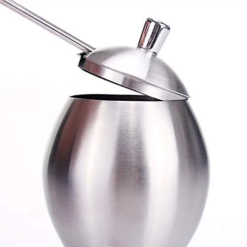 Seasoning Pot, Maserfaliw Egg Shape Stainless Steel Sugar Spice Seasoning Jar Pot Container with Spoon - Silver, Recyclable, Suitable For Holiday Gifts In The Outing and Indoors. Seasoning Pot, Maserfaliw Egg Shape Stainless Steel Sugar Spice Seasoning Jar Pot Container with Spoon - Silver, Recyclable, Suitable For Holiday Gifts In The Outing and Indoors.