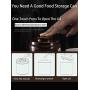Povinmos Food Storage Jar, [Opening the Lid by Pressing ] Food Storage Jar with Airtight Seal Lid - Patened Clear Food Storage Canister for Serving Tea, Coffee, Spice and More