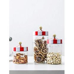 Yl Ly Creative Glass Sealed Cans Household Storage Jars Coffee Tea Candy Miscellaneous Grains Storage Jar 630Ml 980Ml 1330Ml Medium 980Ml