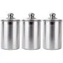 Vencer 3 Piece Set Large Sized 64oz,1.9L Each,304 Stainless Steel Canister Set with Glass Lids, Coffee, Tea, Sugar, Flour Canister for Kitchen Vencer 3 Piece Set Large Sized 64oz,1.9L Each,304 Stainless Steel Canister Set with Glass Lids, Coffee, Tea, Sugar, Flour Canister for Kitchen