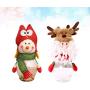 STOBOK 2pcs Christmas Candy Jar Santa Snowman Doll Cookie Gift Bottle Jar Food Storage Container for Xmas Holiday Party Table Decoration