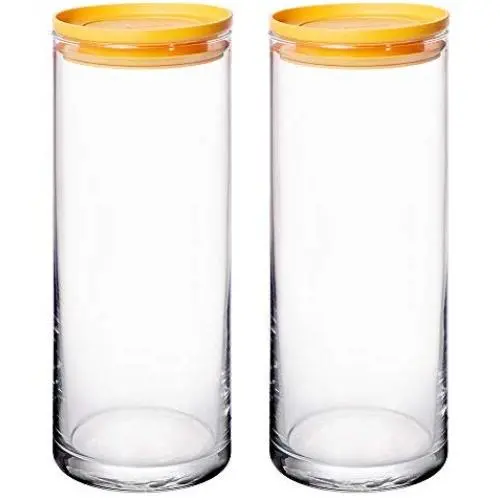Bocal de Conservation Alimentaire - Breakfast Club - Bouteilles Tall avec Couvercle Hermétique, 38 oz - Jeu de 2 Bocal de Conservation Alimentaire - Breakfast Club - Bouteilles Tall avec Couvercle Hermétique, 38 oz - Jeu de 2