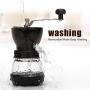 ZHCSS Manual Coffee Grinder with Ceramic Burrs Coffee Container Stainless Steel Handle and Silicon Cove with Storage Jar Quiet and Portable, Manual Grinding Machine