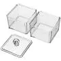 1 Pc Acrylic Transparency Food Storage Box Double Layers Tea Bag Organizer Kitchen Sorting Container with Dustproof Cover