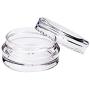 XTKID 10Pcs Small Empty Cosmetic Cosmetic Jar Refillable Bottles Plastic Eyeshadow Makeup Face Cream Jar Pot Container (Color : Clear Cap, Size : 2g)