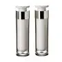 2 Pièces Bouteille Vide en Acrylique Remplissable Anti-fuite pour Contenant Airless pour Crème, Lotion, Produits Soins Corporels Liquides avec Cercle Argenté - 50ml/1.7oz 2 Pièces Bouteille Vide en Acrylique Remplissable Anti-fuite pour Contenant Airless pour Crème, Lotion, Produits Soins Corporels Liquides avec Cercle Argenté - 50ml/1.7oz