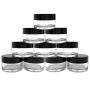 40Pcs 10 Gram Plastic Cosmetic Containers with Lids for Lotion, Creams, Toners, Lip Balms, Makeup Samples Jars BPA free (10g-40pcs, black)