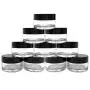 40 Pièces de Récipients Plastiques de 10g avec Couvercles pour Crèmes, Lotions, Toniques, Baumes à Lèvres, Échantillons de Maquillage (10g - 40 pièces, noir)