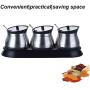 CSPFAIRY 4 Piece Set Kitchen Seasoning Jar with Cover and Serving Spoons Spice Box Seasoning Bottle Suitable for Every Family (Black)