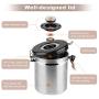 Secura Coffee Canister, Airtight Stainless Steel Storage Containers for Coffee Tea Food with Scoop, Powder Shaker, 4 Extra Valves and 16 Stencils