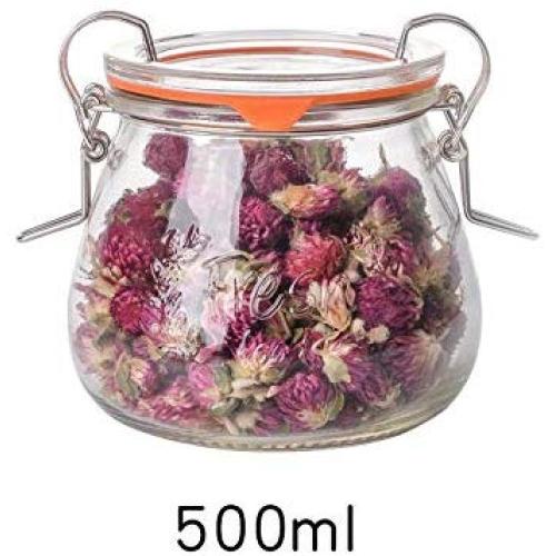 Yl Ly Glass Bottle Sealed Jar Passion Fruit Honey Lemon Transparent Jar Home Multi-Grain Candy Storage Tank 500Ml