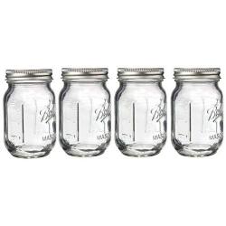 Mini Mason Spice Jar with Dispenser Lid 4oz (4, black)