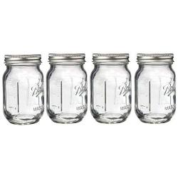 Mini Mason Spice Jar with Dispenser Lid 4oz (4, black)