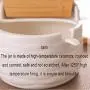 Contenant en céramique pour épices, couvercle en bambou, pot en porcelaine, conserveur de sucre, pot à thé et café, contenants pour épices et noix blanches. Contenant en céramique pour épices, couvercle en bambou, pot en porcelaine, conserveur de sucre, pot à thé et café, contenants pour épices et noix blanches.