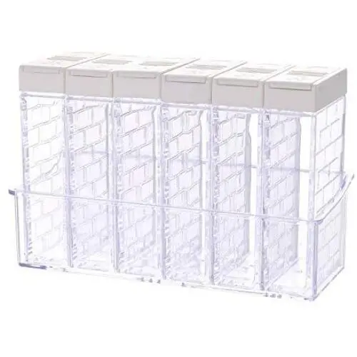 Boîte de Condiments 6Pcs, Pots de Condiments en Verre Transparent pour Épices, Sel, Poivre, Cumin, etc. Boîte de Condiments 6Pcs, Pots de Condiments en Verre Transparent pour Épices, Sel, Poivre, Cumin, etc.