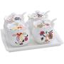 Mini Spice Jars Creative kitchen ceramic seasoning box set European seasoning bottle home