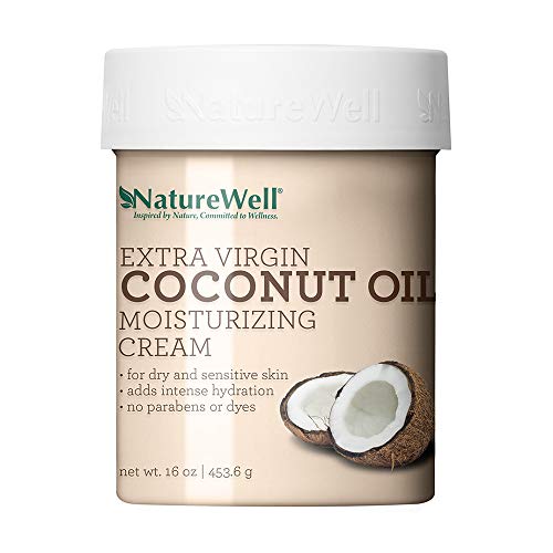 NatureWell Extra Virgin Coconut Oil Moisturizing Cream for Face & Body, 16 oz. | Adds Intensive Hydration to Dry & Sensitive Skin