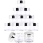 Beauticom 7 Gram / 7 ML (Quantity: 24 Pieces) Thick Wall Round Leak Proof Clear Acrylic Jars with SILVER Lids for Beauty, Cream, Cosmetics, Salves, Scrubs