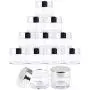 Beauticom 24er Set Dickwandige Klarsicht-Glasbehälter mit Silberdeckeln, 7 g / 7 ml – Ideal für Kosmetik, Cremes, Salben, Peelings