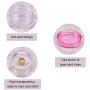 PandaHall Elite 120pcs 3g/0.1oz Round Empty Clear Container Jar with Pink Screw Cap Lid for Makeup Cosmetic Samples Bead Small Jewelry Nails Art Cream
