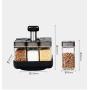 Kitchen Storage Containers Rotating Glass Jars, Spice Jars Set Salt Shaker Oil Bottle,European Household Kitchen Supplies