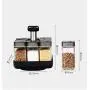 Kitchen Storage Containers Rotating Glass Jars, Spice Jars Set Salt Shaker Oil Bottle,European Household Kitchen Supplies