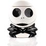 Toynk The Nightmare Before Christmas Cookie Jar - Jack Skellington Ceramic Storage Skull (9" x 7") Tim Burtons Classic Halloween & Christmas Decor - Kitchen, Home & Office Gifts