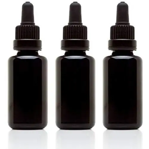 Infinity Jars 30 Ml (1 fl oz) Black Ultraviolet Glass Bottle w/Glass Eye Dropper 3-Pack Infinity Jars 30 Ml (1 fl oz) Black Ultraviolet Glass Bottle w/Glass Eye Dropper 3-Pack