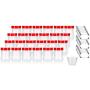 Natural Spice Sifter Jar with Airtight Red Lids holds 1 oz / 30 ml / 28 grams each (24 pack) + Labels and Measuring Cup